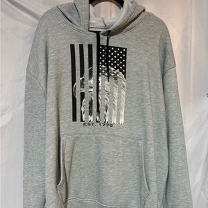 American Legends Eagle Mens Pullover Hoodie Patriotic USA Pride American Flag 3X